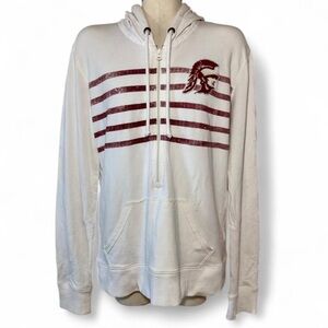 47 Brand USC Trojans White Hoodie w/ Maroon Stripes on arm Men’s XL